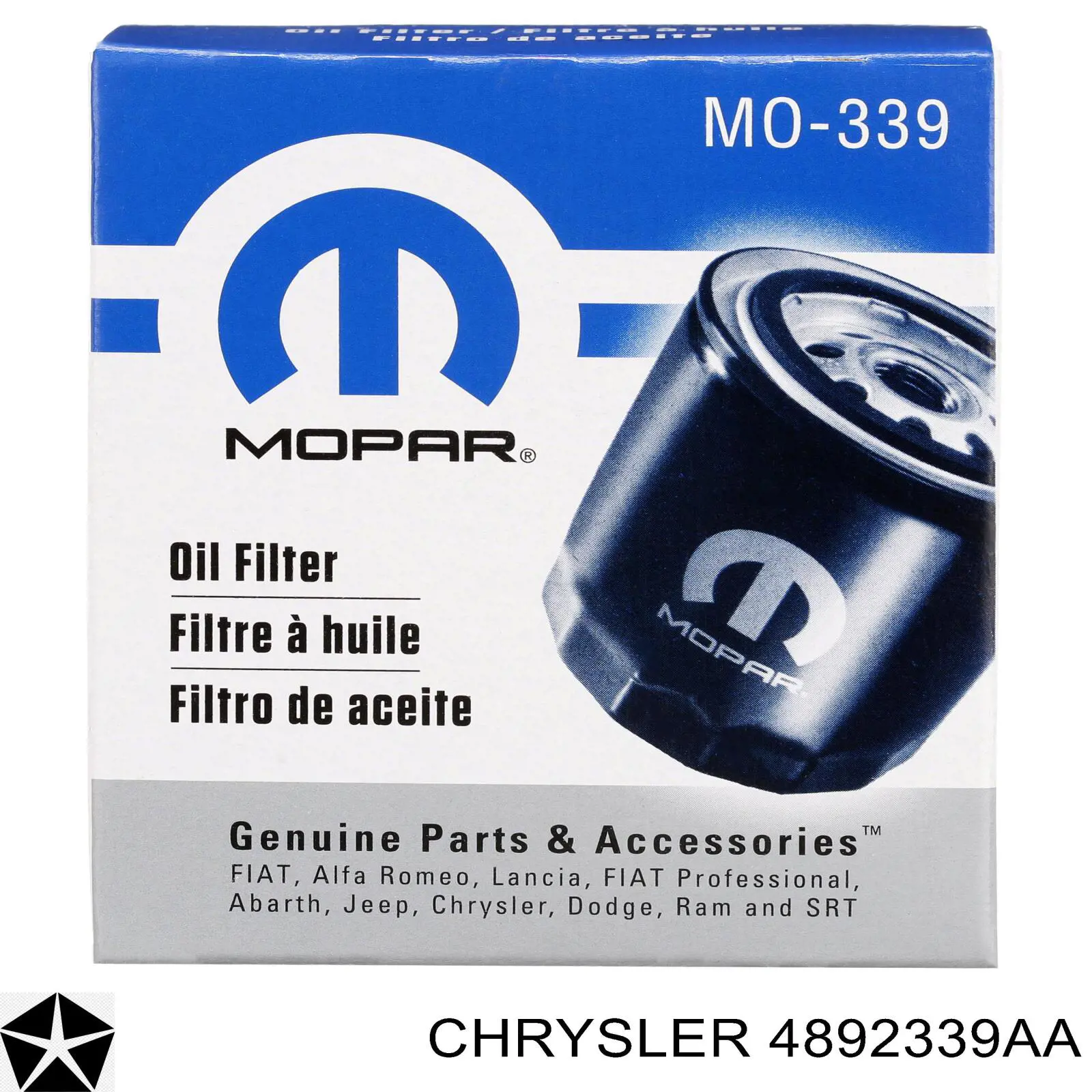 Filtro de aceite 4892339AA Chrysler