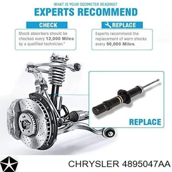 4895047AB Chrysler amortiguador trasero