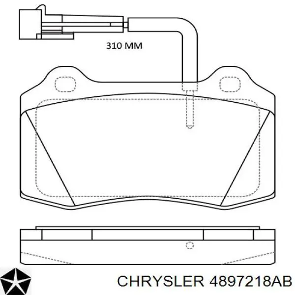 4897218AB Chrysler pastillas de freno delanteras