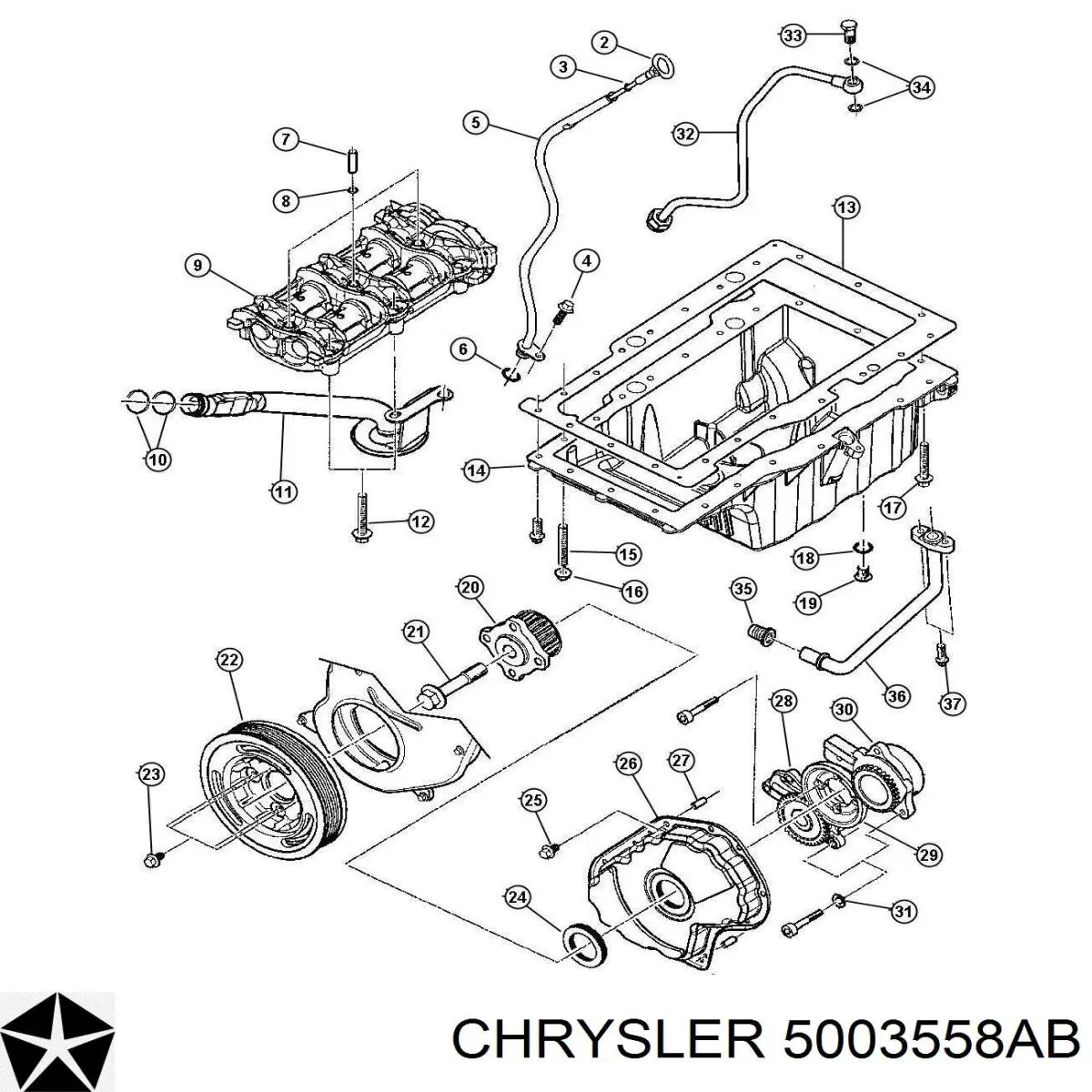 5003558AB Chrysler filtro de aceite