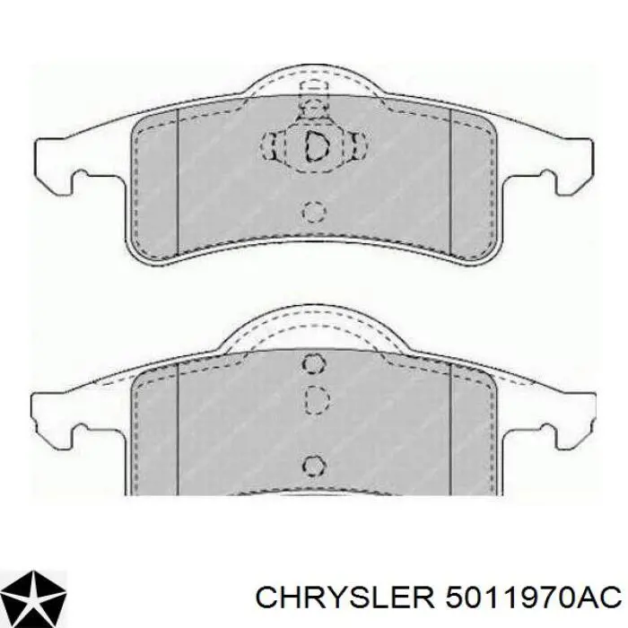 5011970AC Chrysler pastillas de freno traseras