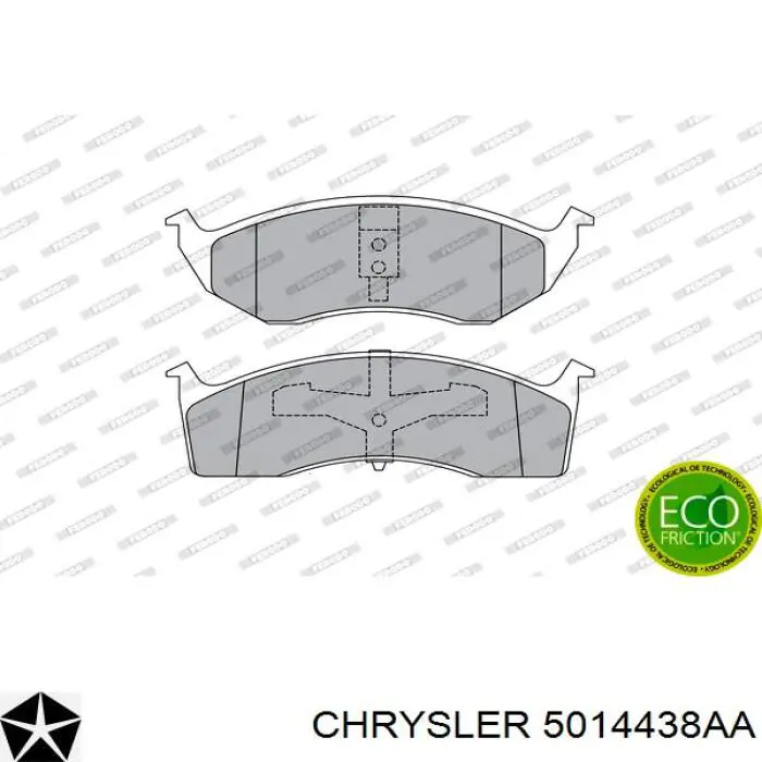 5014438AA Chrysler pastillas de freno delanteras