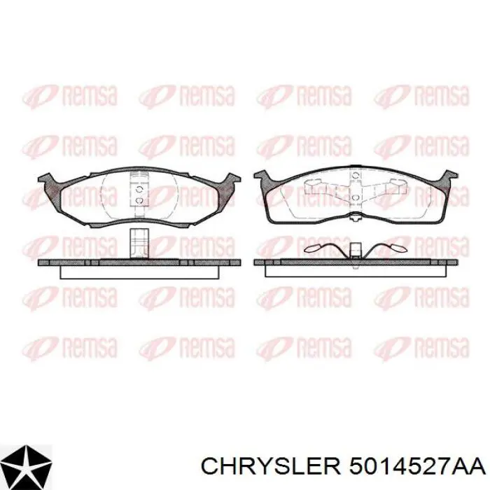 5014527AA Chrysler pastillas de freno delanteras