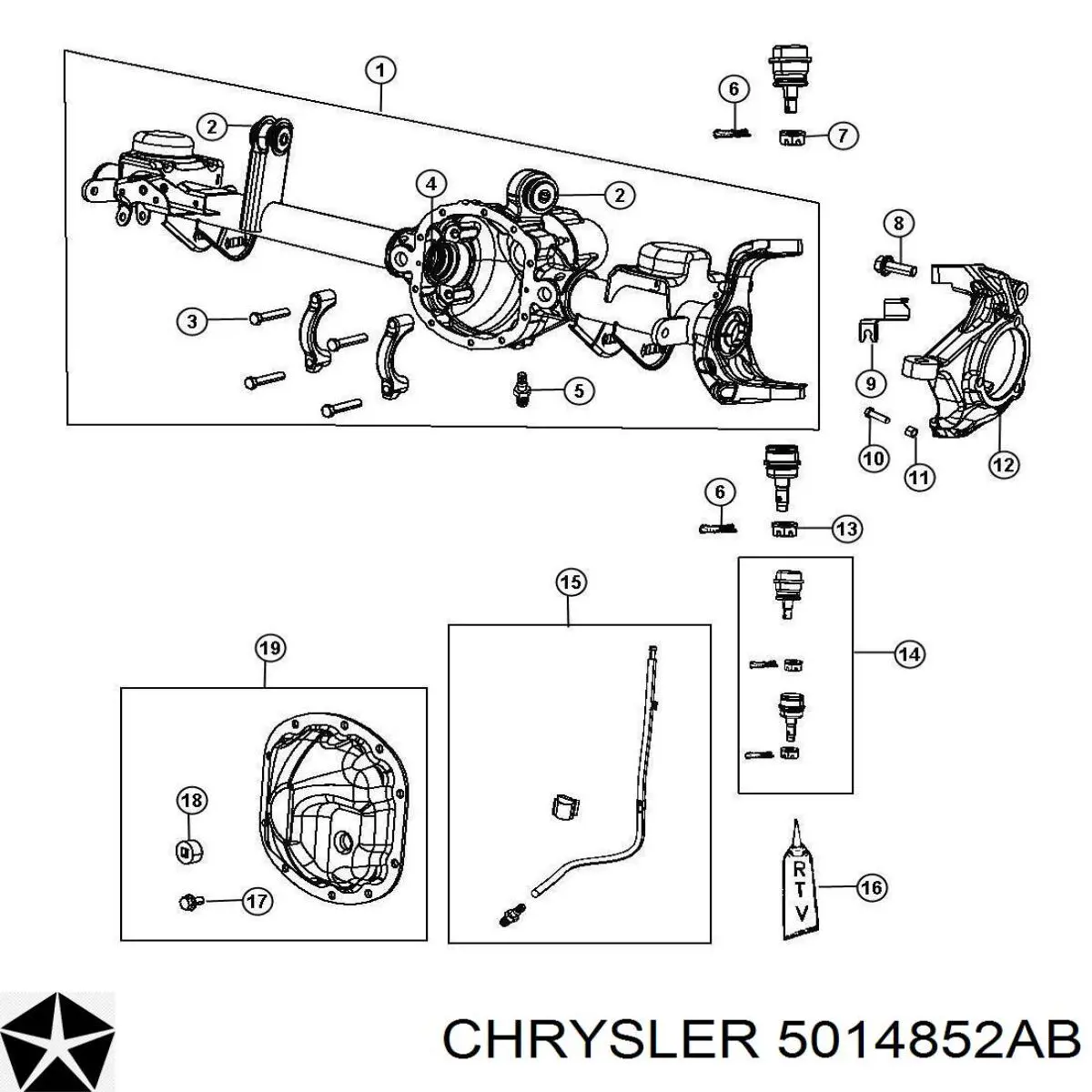 05014852AB Chrysler Bomba de aceite