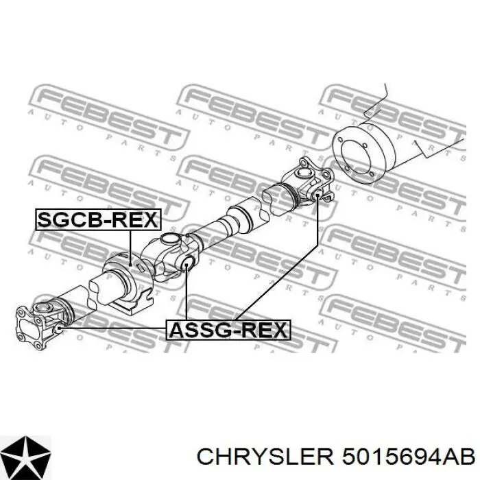 Cruceta del eje cardán trasero Chrysler 5015694AB precio, desde 29,52 EUR