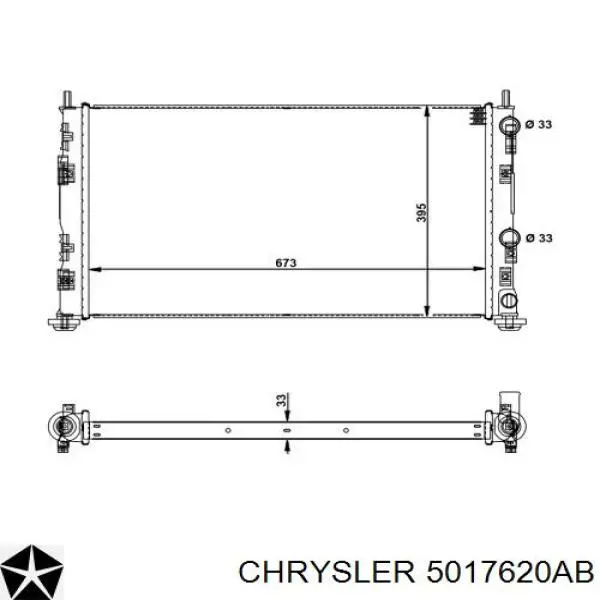 5017620AB Chrysler radiador
