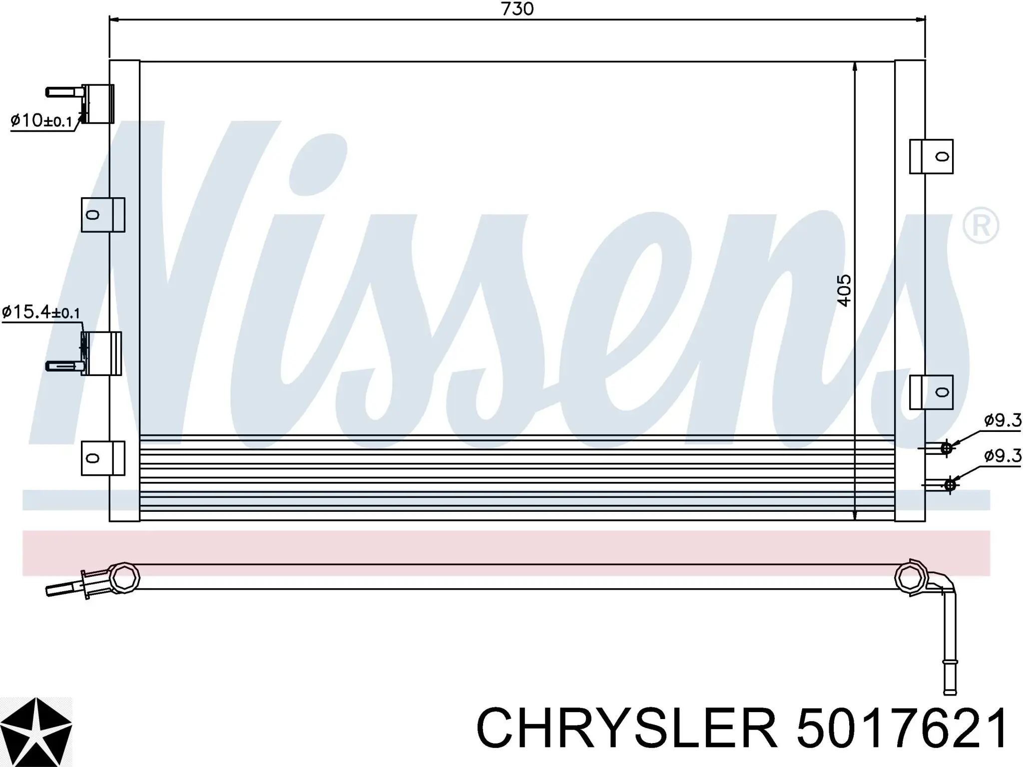 5017621 Chrysler condensador aire acondicionado