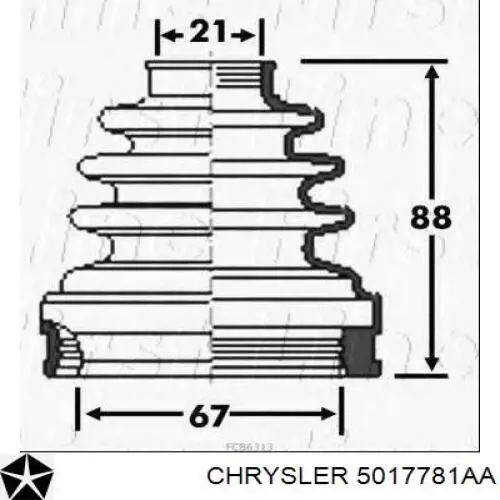 Comprar 5017781AA Chrysler Fuelle de semieje delantero interior