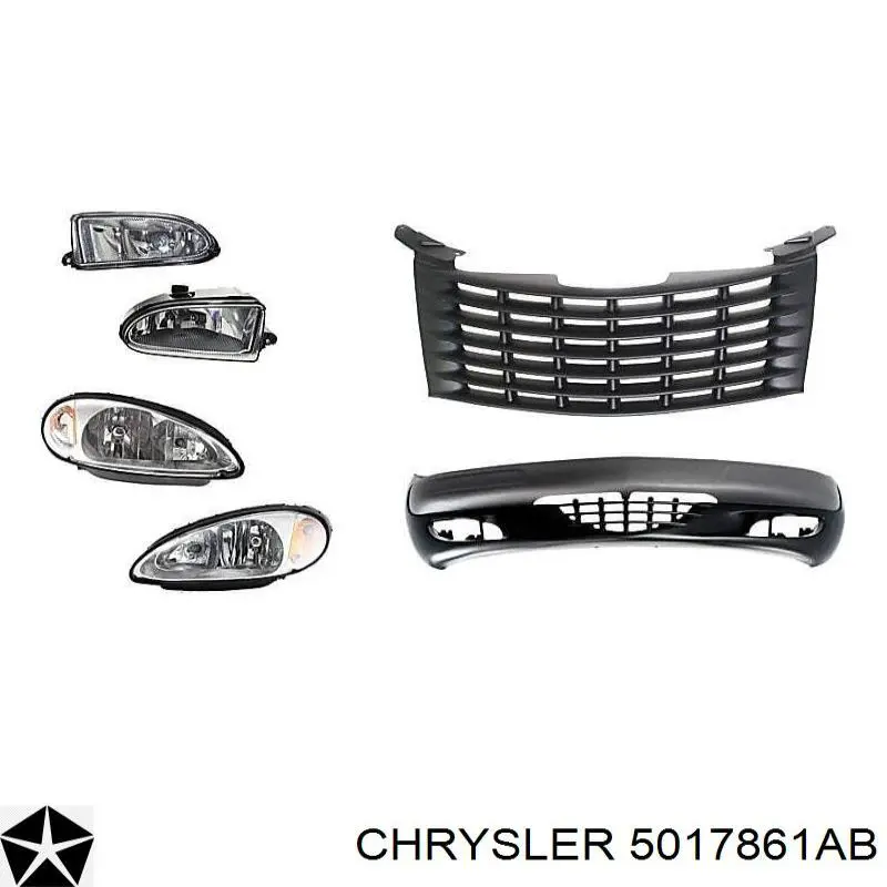 5017861AB Chrysler parachoques delantero