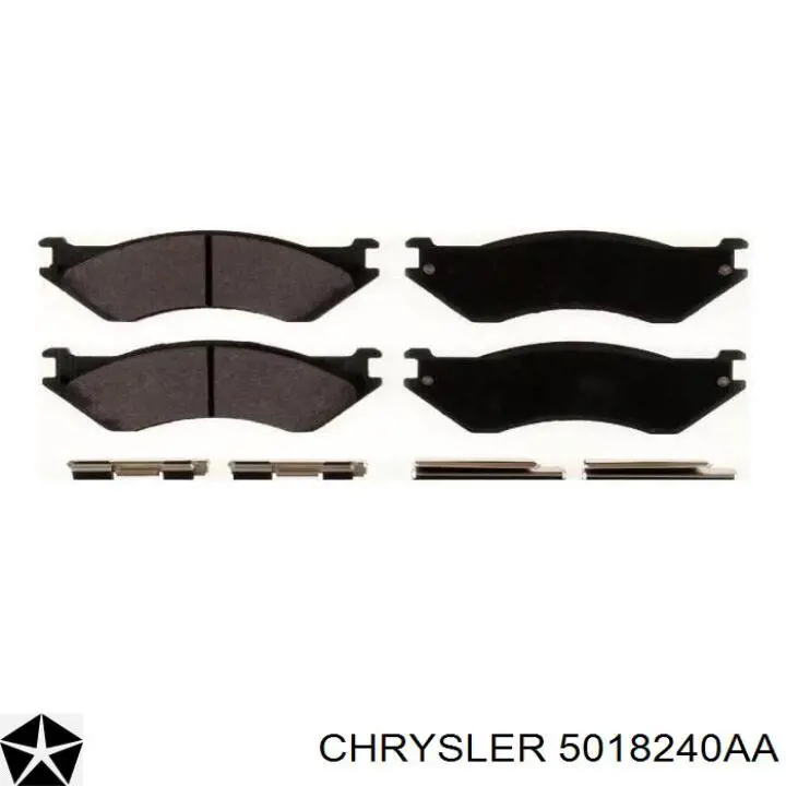 5018240AA Chrysler pastillas de freno delanteras