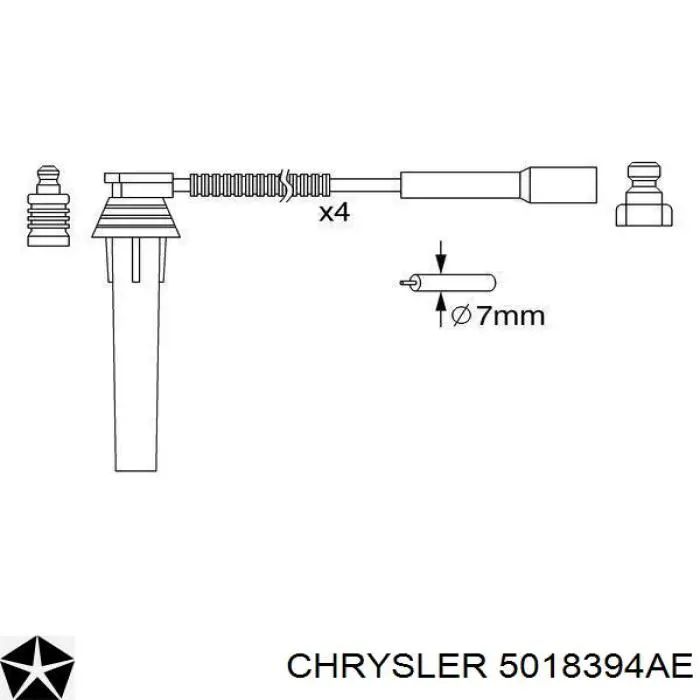 5018394AE Chrysler cable de encendido central