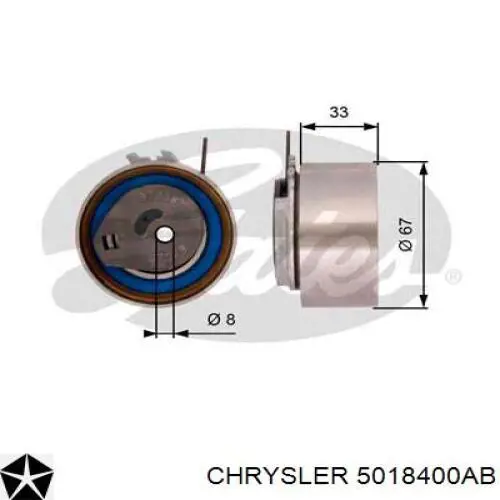Tensor de la correa de distribución Chrysler 5018400AB precio, desde 35,24 EUR
