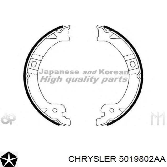 Comprar 5019802AA Chrysler Juego de zapatas de frenos, freno de estacionamiento