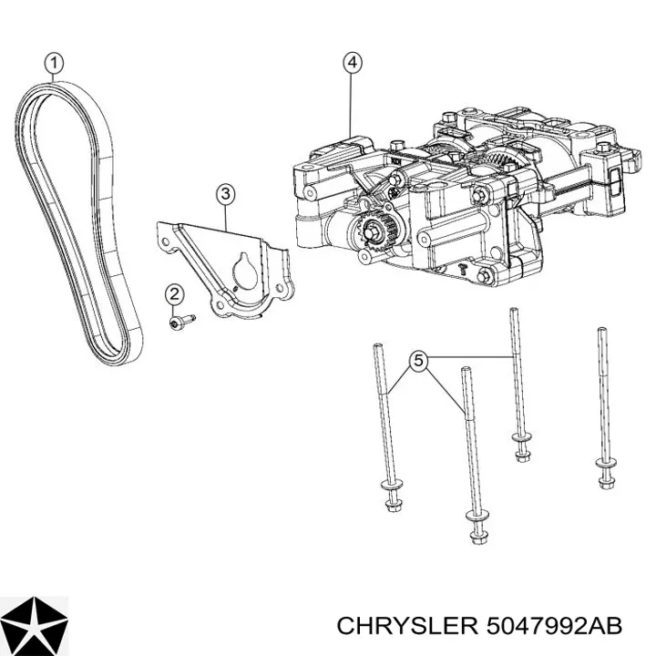 5047992AB Chrysler eje de balanceo