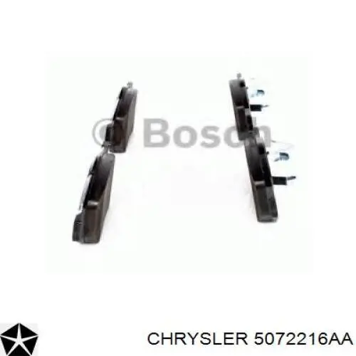 Pastillas de freno delanteras Chrysler 5072216AA