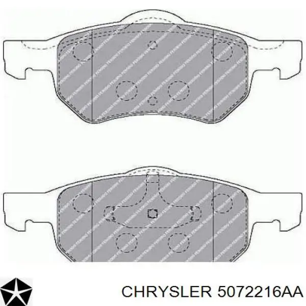 Pastillas freno delanteras Chrysler 5072216AA precio, desde 42,59 EUR