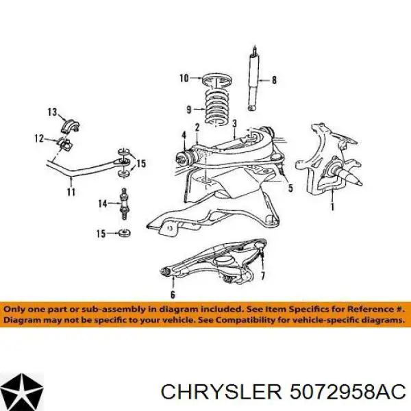 5072958AC Chrysler Rótula inferior de suspensión