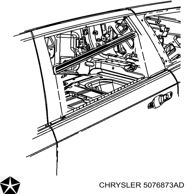 Guía del cristal del marco de la puerta trasera izquierda para Dodge Journey 