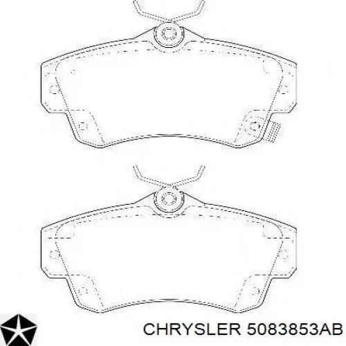 5083853ab Chrysler pastillas de freno delanteras