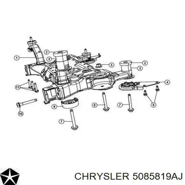 Comprar 5085819AJ Chrysler Puente delantero