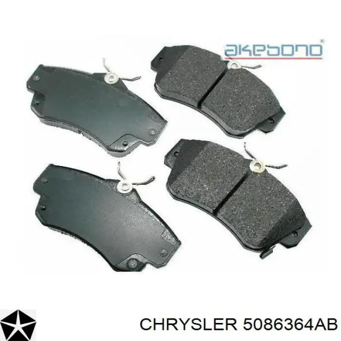 5086364AB Chrysler pastillas de freno delanteras