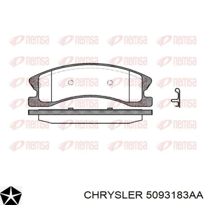 5093183AA Chrysler pastillas de freno delanteras