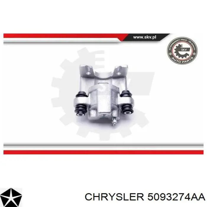 5093274AA Chrysler pinza de freno trasero derecho