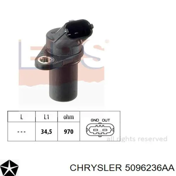 5096236AA Chrysler sensor de cigüeñal