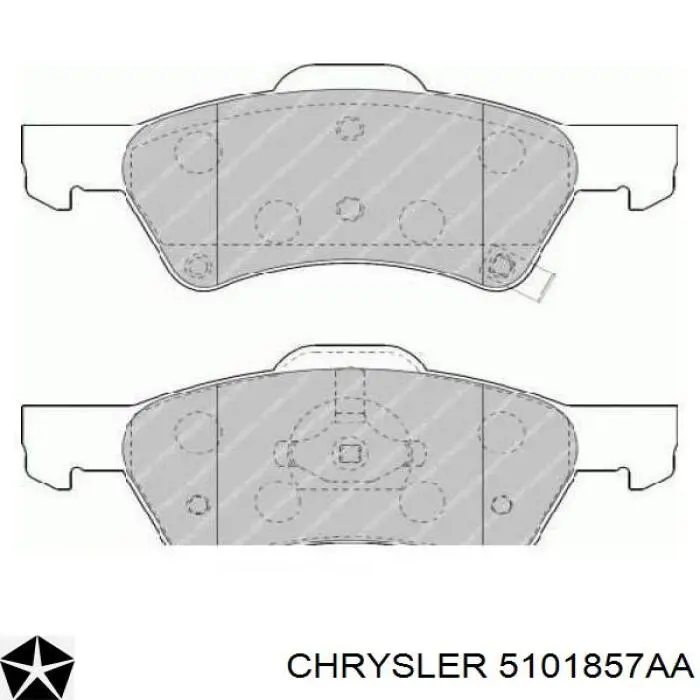 5101857AA Chrysler pastillas de freno delanteras