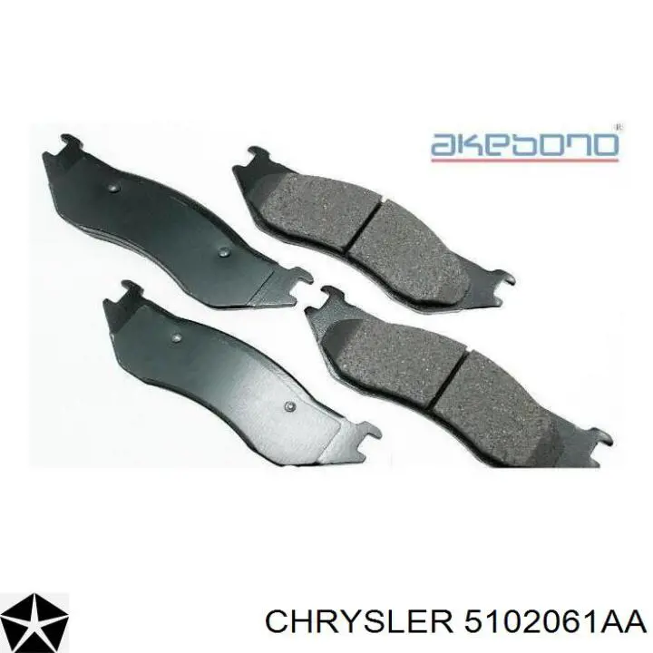 5102061AA Chrysler pastillas de freno delanteras