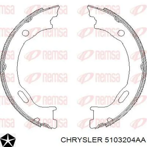 5103204AA Chrysler zapatas de freno de mano