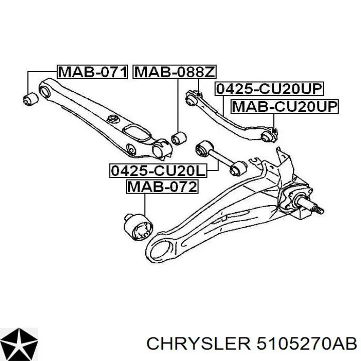 Comprar 5105270AB Chrysler Barra transversal de la suspensión trasera
