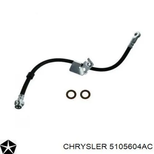 5105 604AC Chrysler tubo flexible de frenos delantero derecho