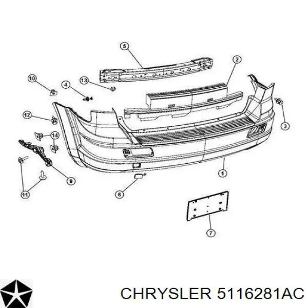 Refuerzo de parachoques trasero Dodge Journey SUV (2008 - 2020) precio, desde 293,75 EUR