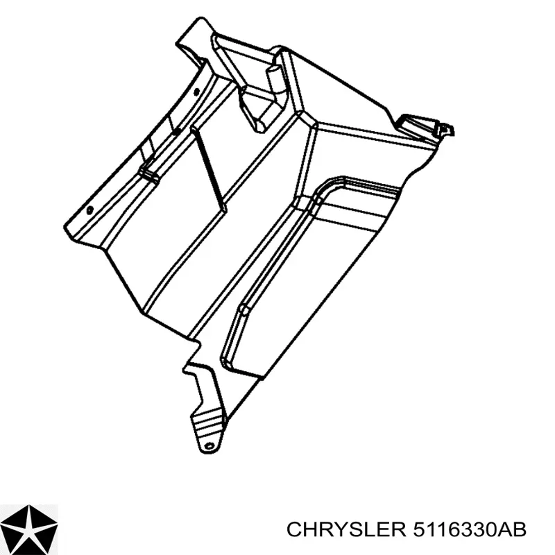 5116330AB Chrysler protección motor izquierda