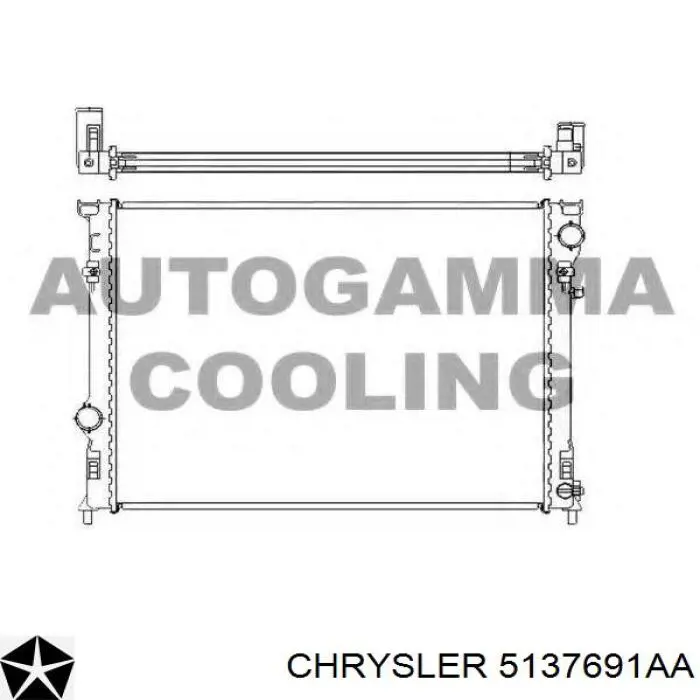 Radiador 68050131AA Chrysler