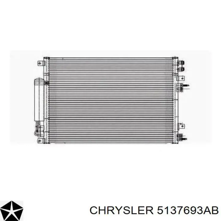 5137693AB Chrysler condensador aire acondicionado