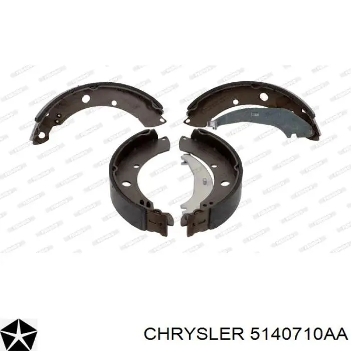 5140710AA Chrysler zapatas de frenos de tambor traseras