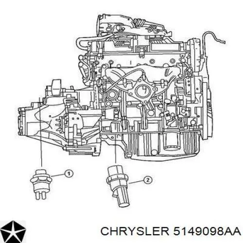 Indicador, presión del aceite CHRYSLER 5149098AA