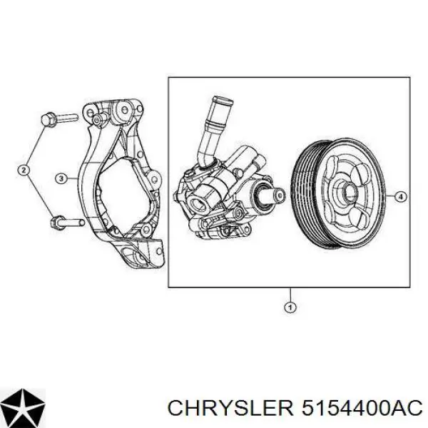 5154400AC Chrysler Bomba hidráulica de dirección