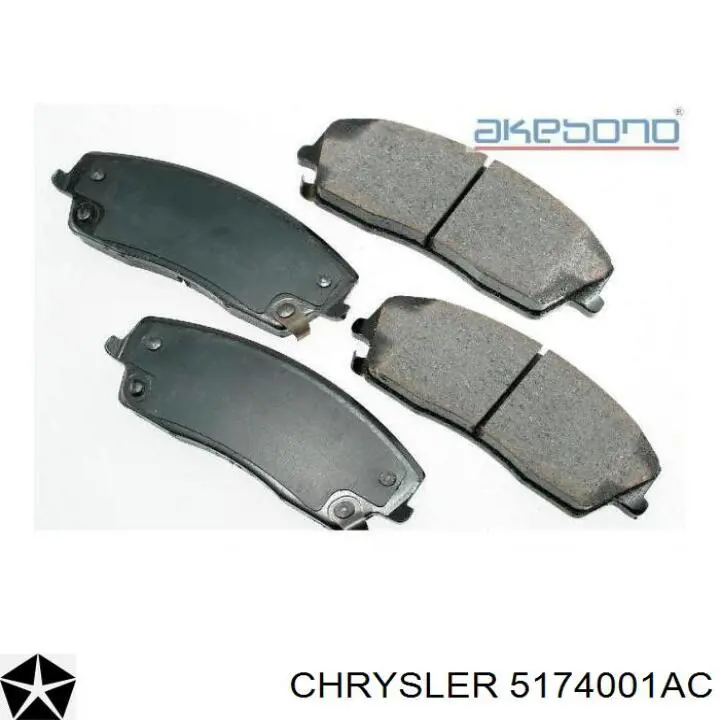 5174001AC Chrysler pastillas de freno delanteras