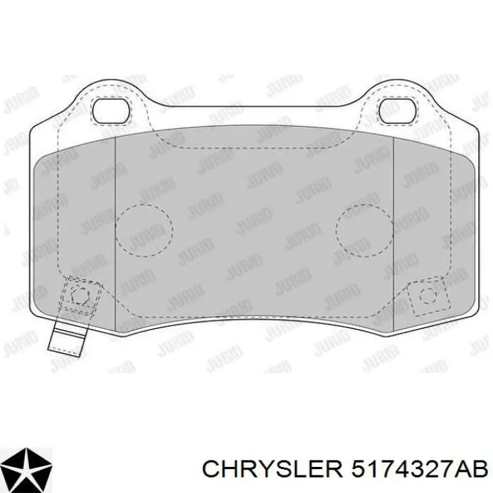 5174327AB Chrysler pastillas de freno traseras