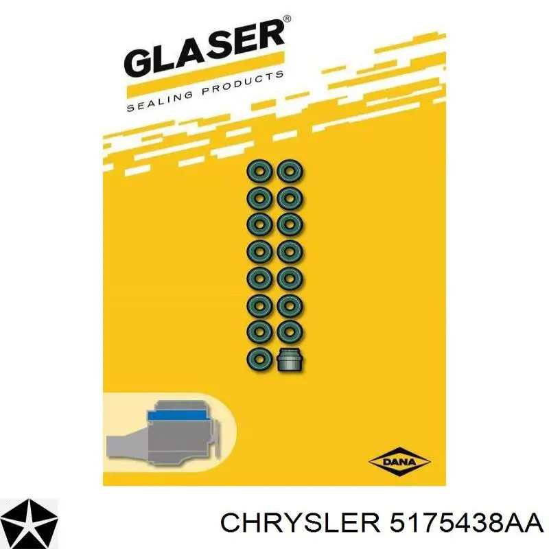 5175438AA Chrysler sello de aceite de valvula (rascador de aceite Entrada/Salida)