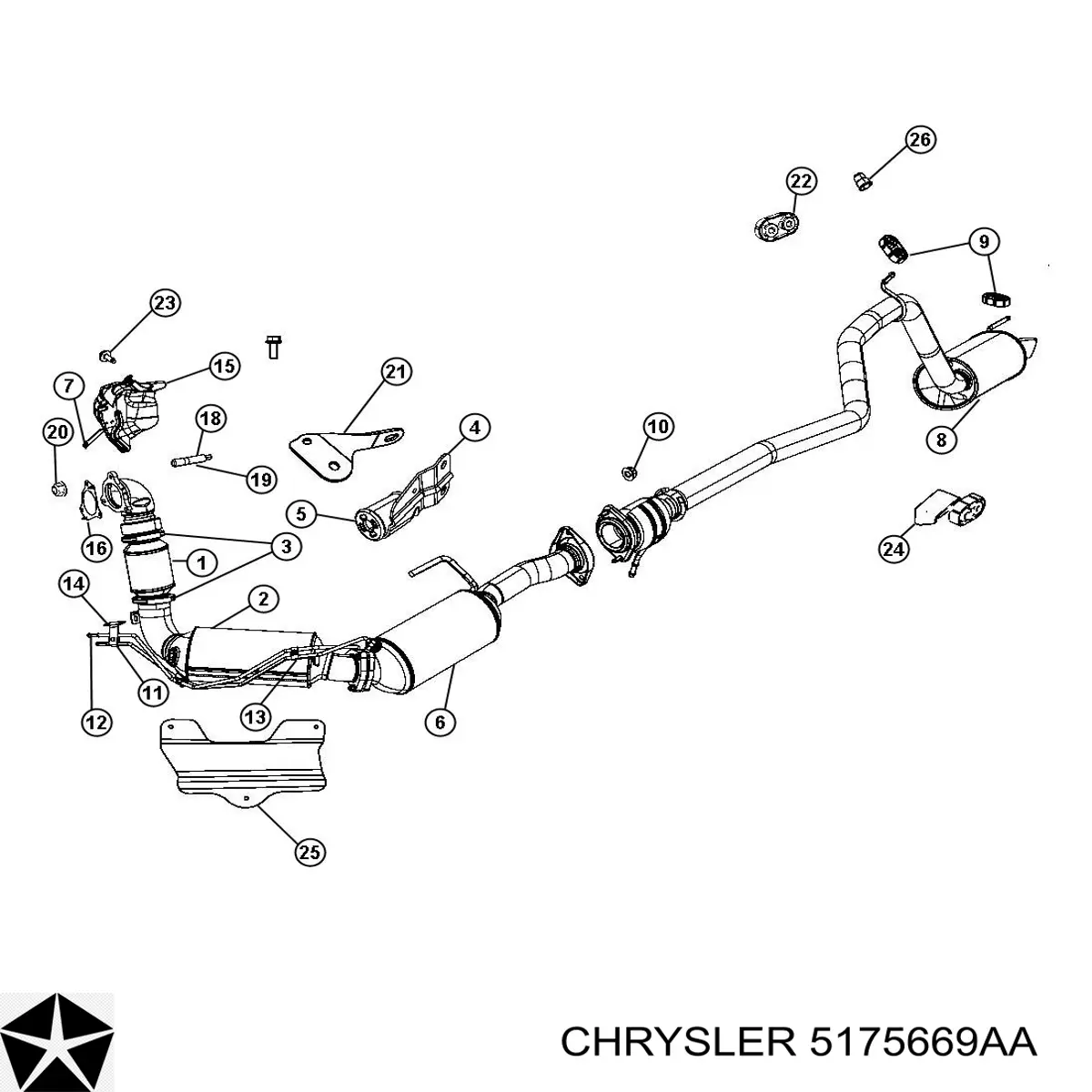 Anillo de la tubería de admisión del silenciador Chrysler 5175669AA precio, desde 6,90 EUR
