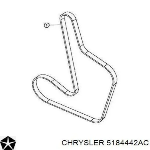 5184442AC Chrysler correa trapezoidal