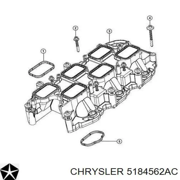 Junta de colector de admisión Chrysler 5184562AC precio, desde 5,72 EUR