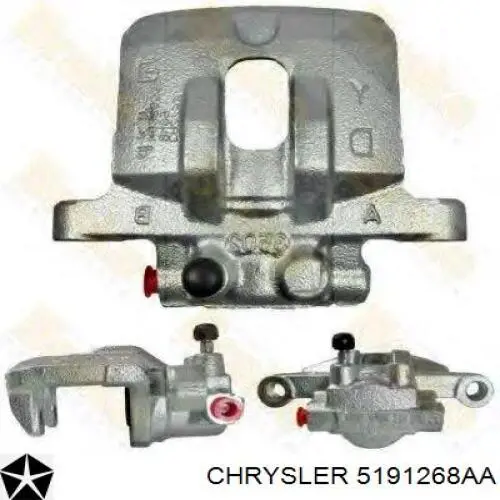 5191268AA Chrysler pinza de freno trasero derecho