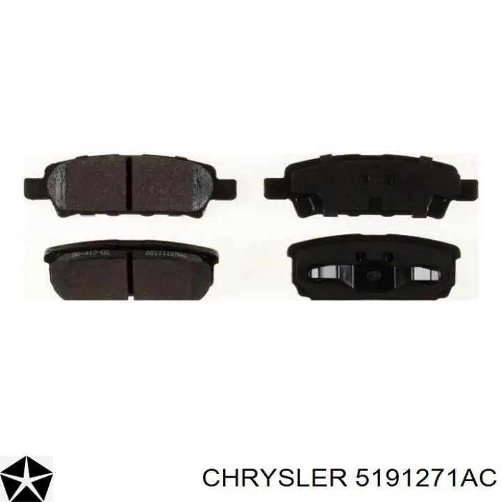 Pastillas traseras de freno Chrysler 5191271AC precio, desde 18,41 EUR