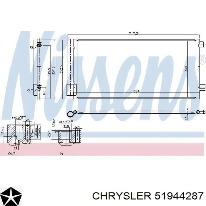 YF37291 Ford condensador aire acondicionado