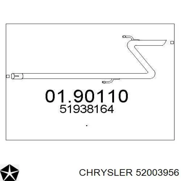 Comprar 52003956 Chrysler Silenciador trasero